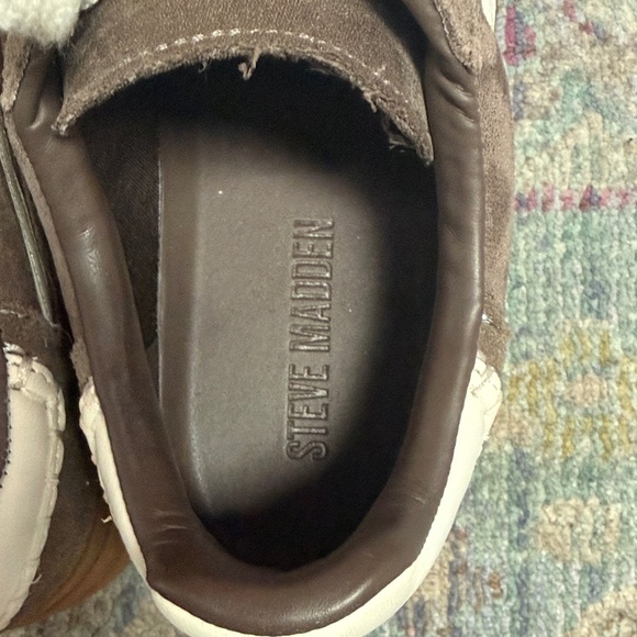 Steve Madden Taupe Sneakers with White Accents - Picture 5 of 5